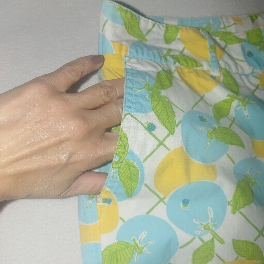 Lilly Pulitzer Lemon Blueberry Capri Pants Size 4 Pockets Stretch Vintage - Picture 3 of 7